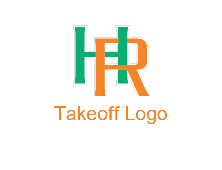 letter H and letter R intertwining with each other