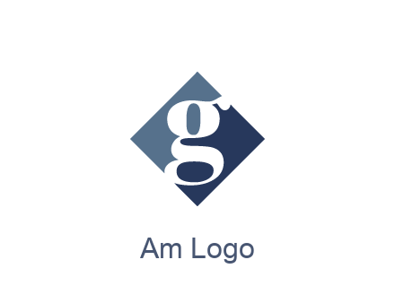 negative spacing letter G in rhombus