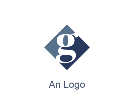 negative spacing letter G in rhombus
