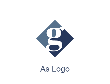 negative spacing letter G in rhombus