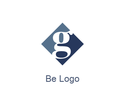 negative spacing letter G in rhombus