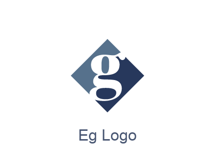 negative spacing letter G in rhombus