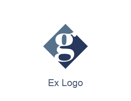negative spacing letter G in rhombus