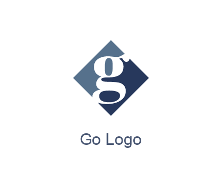negative spacing letter G in rhombus