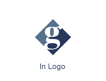 negative spacing letter G in rhombus