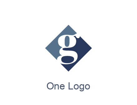 negative spacing letter G in rhombus