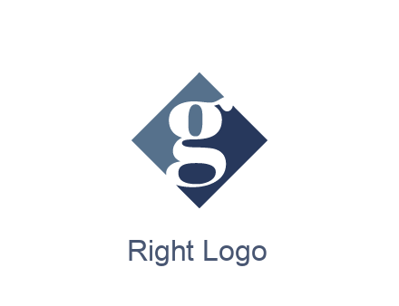 negative spacing letter G in rhombus