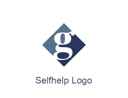 negative spacing letter G in rhombus