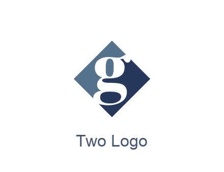 negative spacing letter G in rhombus
