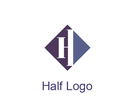 abstract letter H in rhombus