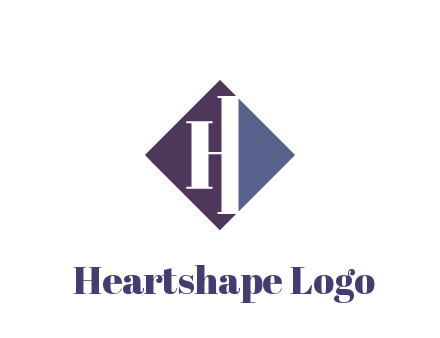 abstract letter H in rhombus