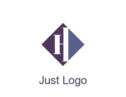 abstract letter H in rhombus