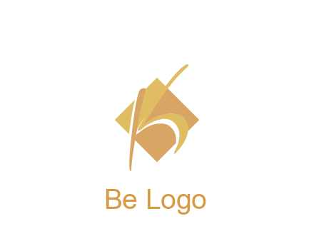 swooshes forming letter K in rhombus
