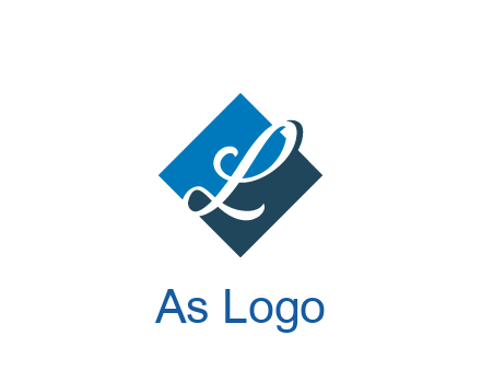 negative spacing letter L in rhombus