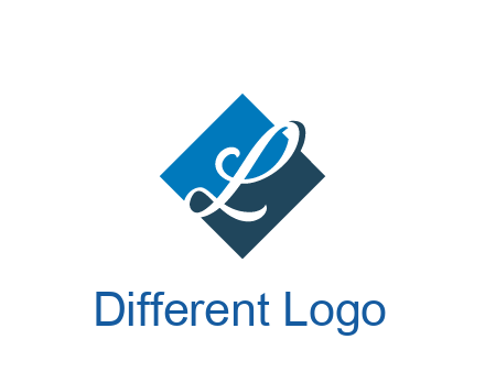 negative spacing letter L in rhombus