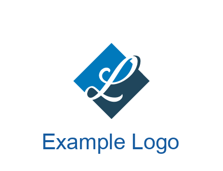 negative spacing letter L in rhombus