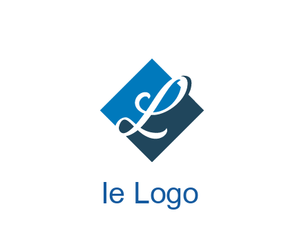 negative spacing letter L in rhombus