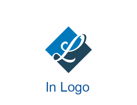 negative spacing letter L in rhombus