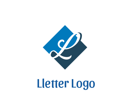 negative spacing letter L in rhombus