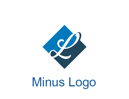 negative spacing letter L in rhombus