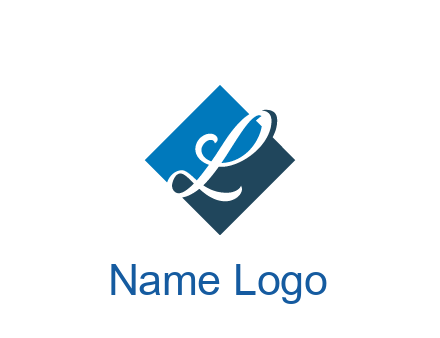 negative spacing letter L in rhombus