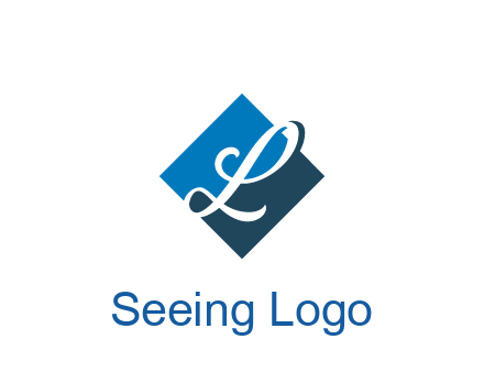 negative spacing letter L in rhombus