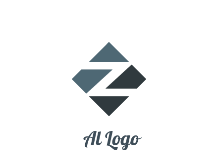 negative spacing letter Z in rhombus