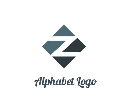 negative spacing letter Z in rhombus