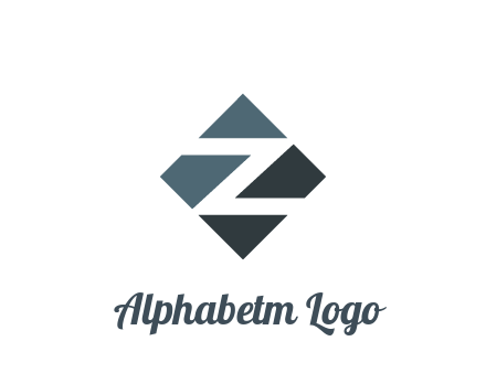 negative spacing letter Z in rhombus