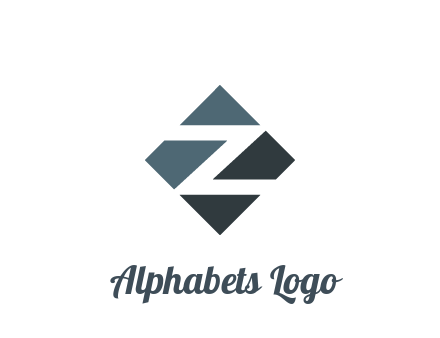 negative spacing letter Z in rhombus