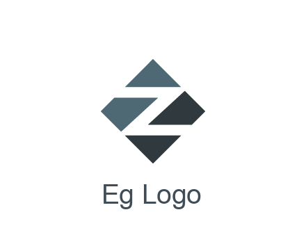 negative spacing letter Z in rhombus
