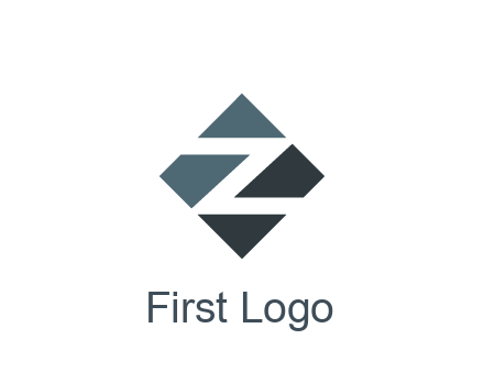 negative spacing letter Z in rhombus
