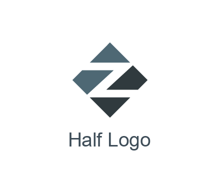 negative spacing letter Z in rhombus