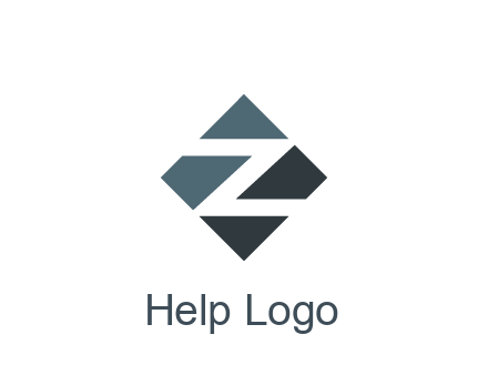negative spacing letter Z in rhombus