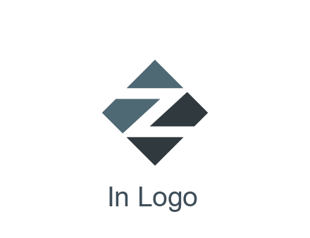 negative spacing letter Z in rhombus