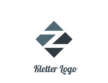 negative spacing letter Z in rhombus