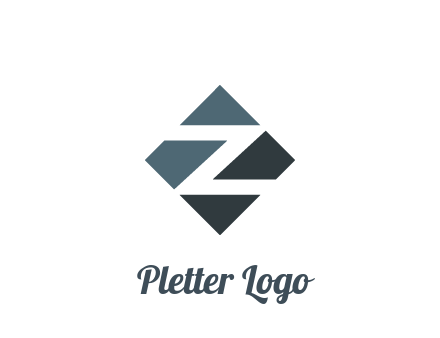 negative spacing letter Z in rhombus