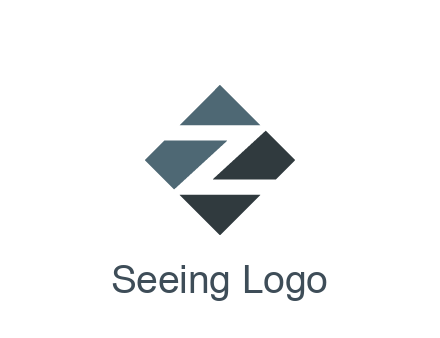 negative spacing letter Z in rhombus