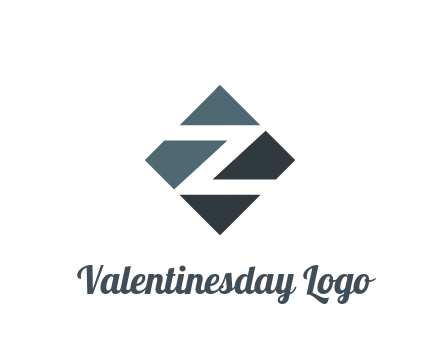 negative spacing letter Z in rhombus
