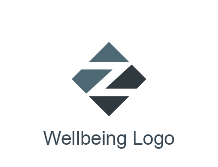 negative spacing letter Z in rhombus