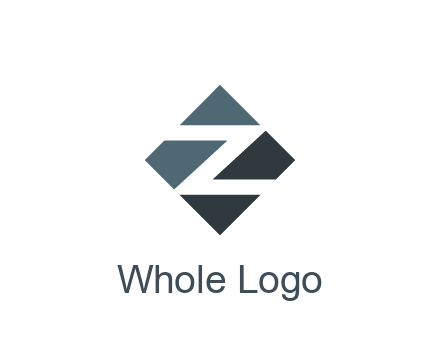 negative spacing letter Z in rhombus