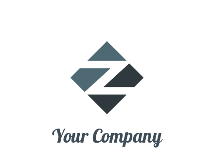 negative spacing letter Z in rhombus