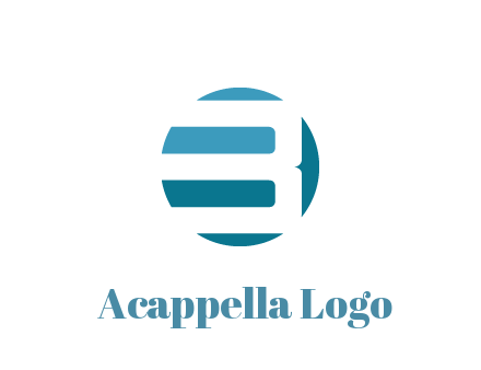 negative spacing abstract letter B in circle