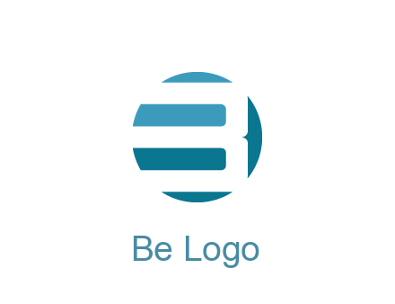 negative spacing abstract letter B in circle