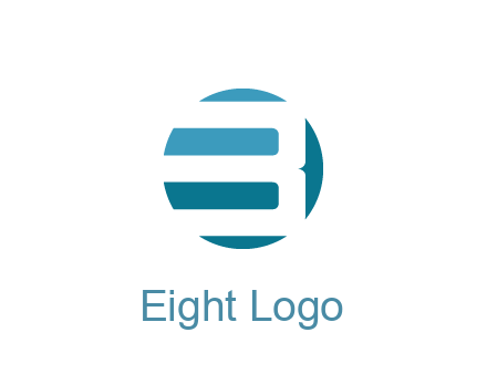negative spacing abstract letter B in circle