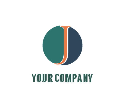 letter J in circle