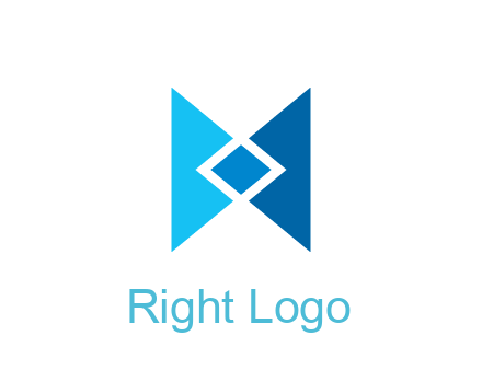 rhombus forming letter M