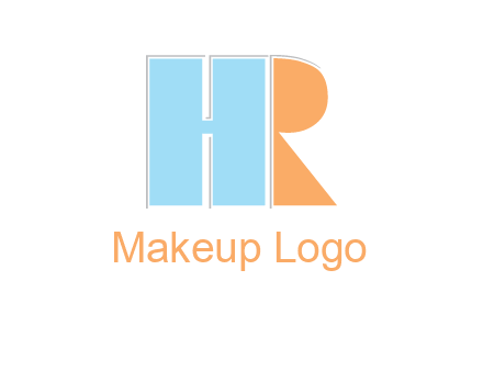 abstract shape letter H and letter R