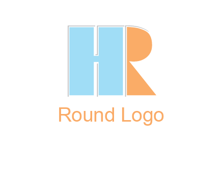 abstract shape letter H and letter R