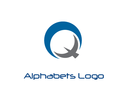 negative spacing letter Q in circle 